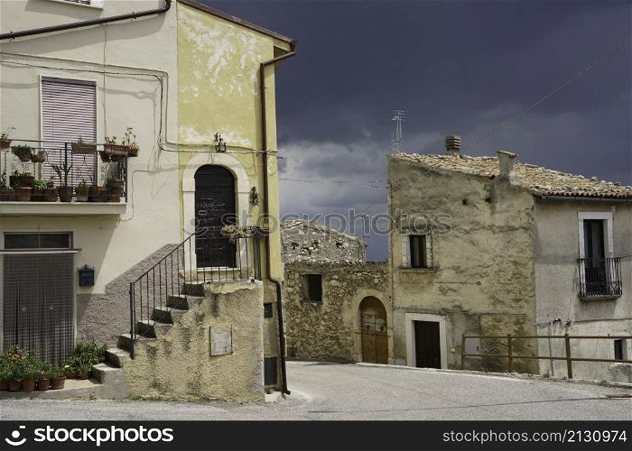 Castelvecchio Calvisio, medieval village in the Gran Sasso Natural Park, L Aquila province, Abruzzo, Italy
