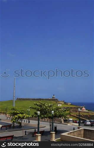 Castle at the waterfront, Morro Castle, Old San Juan, San Juan, Puerto Rico