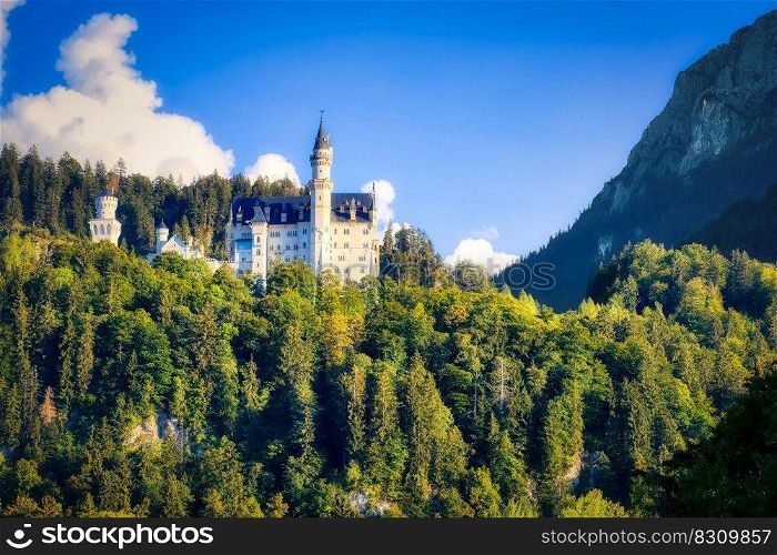 castle building mountain bavaria
