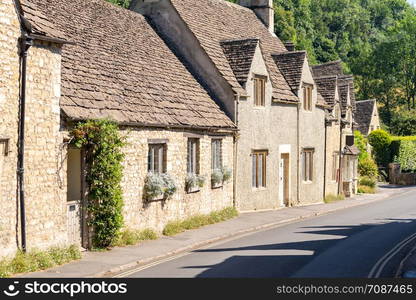 Castle Combe village in Cotswolds England UK