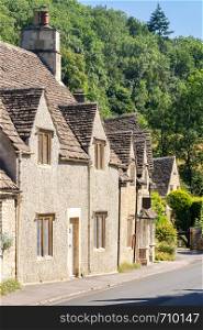 Castle Combe village in Cotswolds England UK