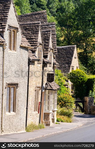 Castle Combe village in Cotswolds England UK