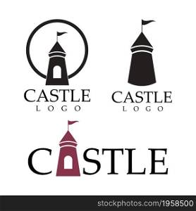 castle logo vector template illustration