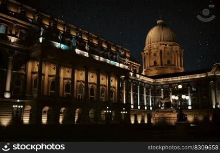 castle night budapest dark sky