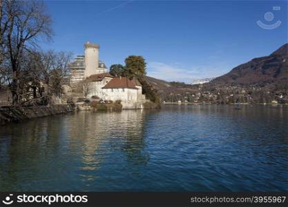 Castle of Duingt, Annecy lake, Haute-Savoie, Rhone-Alpes, France