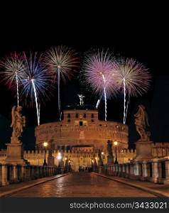 Castle of San Angelo with Fireworks.