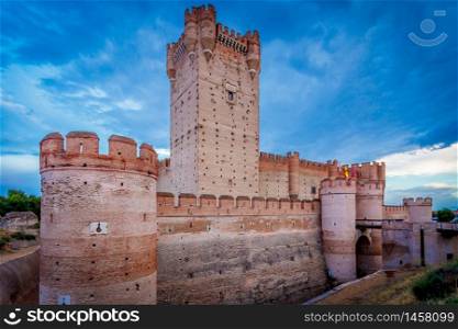 Castle of the Mota - famous old castle in Medina del Campo, Valladolid ,Castilla y Leon, Spain. Castle of the Mota