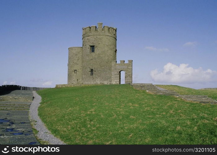 Castle on cliffs, Cliffs of Moher, Republic of Ireland