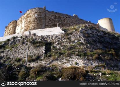 Castle on the wall in Silifke, Turkey