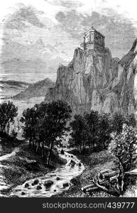 Castle Schoenhausen, vintage engraved illustration. Journal des Voyage, Travel Journal, (1880-81).