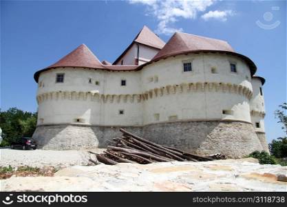 Castle Veliki Tabor and wood in Croatia