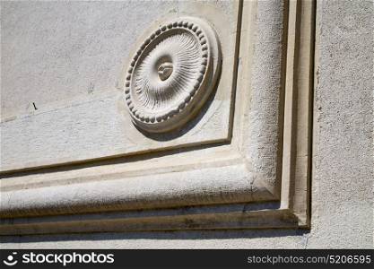 castronno lombardy italy varese abstract wall of a curch circle pattern