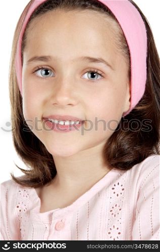 casual beautiful girl a over white background