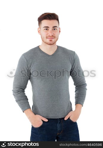 Casual men isolated on a white background