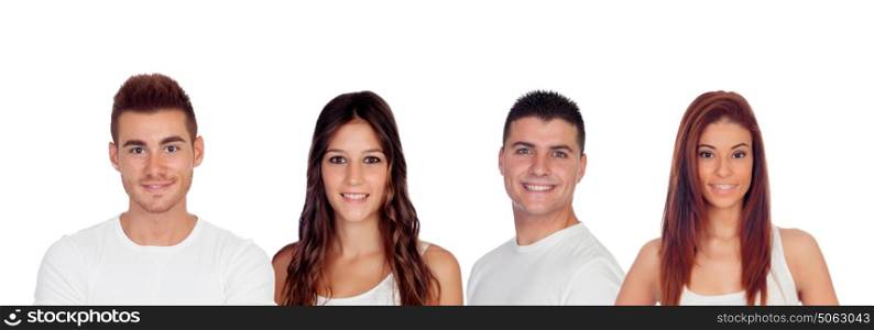 Casual people isolated on a white background