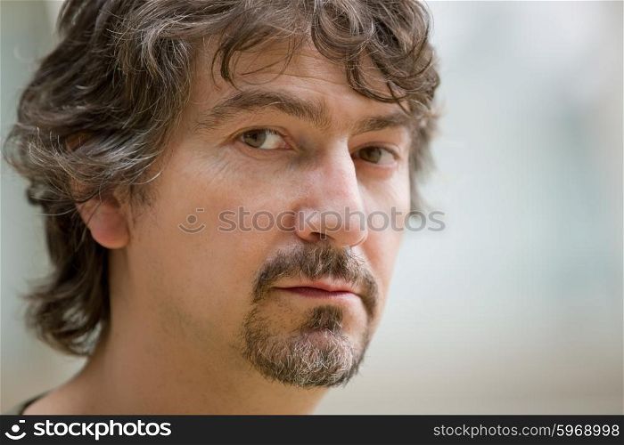casual young man close up portrait