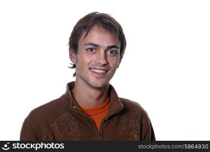 casual young man portrait in white background&#xA;