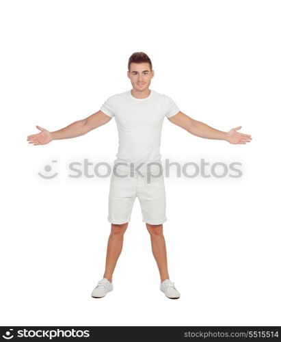 Casual young men isolated on a white background