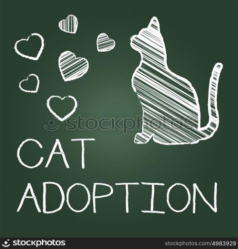 Cat Adoption Indicating Felines Pet And Pedigree