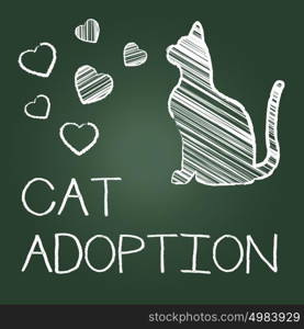 Cat Adoption Indicating Felines Pet And Pedigree