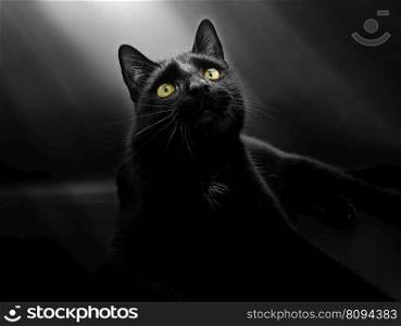 cat black cat domestic animal