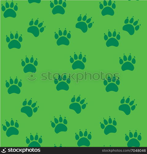 Cat or dog paw seamless pattern - animal footprint texture. illustration.. Cat or dog paw seamless pattern - animal footprint texture.