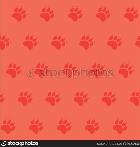 Cat or dog paw seamless pattern - animal footprint texture. illustration.. Cat or dog paw seamless pattern - animal footprint texture.