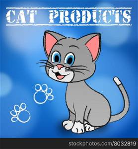 Cat Products Showing Feline Pedigree And Shopping