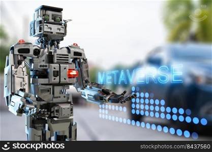 Cat robot for industry 4.0 3d render communication to people cybernetic manufacturing connection in factory automate in car dealership automation futuristic future cat toy intelligence 3d render
