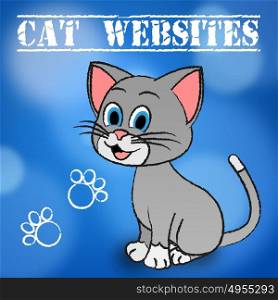 Cat Websites Showing Puss Pets And Internet