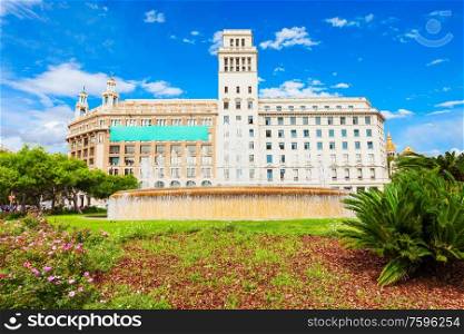 Catalonia Square or Placa de Catalunya is a large square in the centre of Barcelona city in Spain