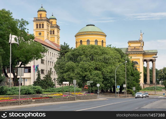 Cathedral Basilica of St. John the Apostle also called Eger Cathedral in Eger, Hungary. Cathedral Basilica also called Eger Cathedral in Eger, Hungary