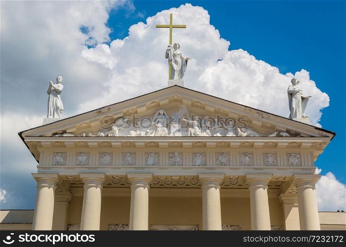 Cathedral Basilica, Vilnius in a beautiful summer day, Lithuania