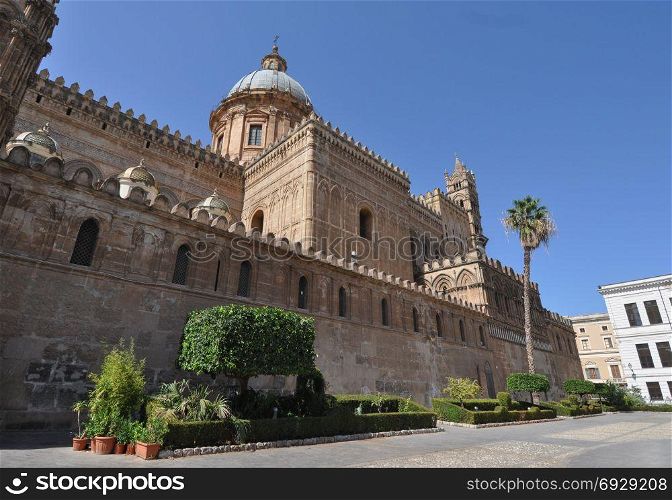 Cathedral church in Palermo. Metropolitan Cathedral of the Assumption of Virgin Mary church in Palermo, Italy