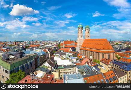 Cathedral Frauenkirche in Munich, Germany in a beautiful summer day