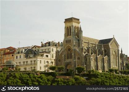 Cathedral in a city, Eglise Sainte Eugenie, Biarritz, France