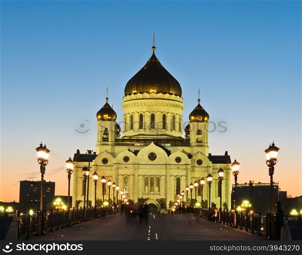 Cathedral of Christ the Saviour, the largest of the Russian Orthodox Church in Moscow, Russia
