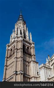 Cathedral of Gothic style of the marvelous city of Toledo, Spain. Cathedral of Toledo