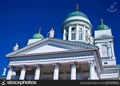 Cathedral of Helsinki. detail of the famous cathedral of Helsinki