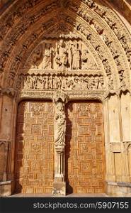 Cathedral of Leon facade door in Castilla at Spain
