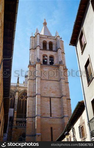 Cathedral of Leon in Castilla at Spain