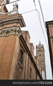 Cathedral of St Peter and Campanile in Bologna, Italy