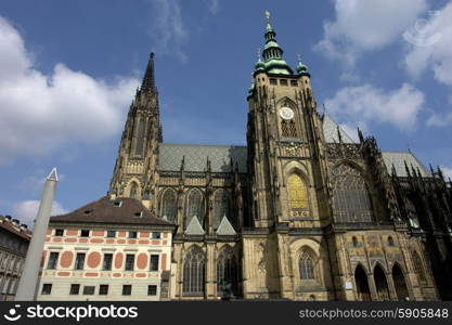 Cathedral of St Vitas from square.Prague, Czech Republic