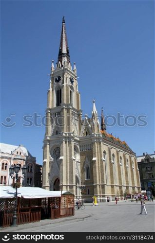 Cathedral on the main square of Novi Sad in Serbia