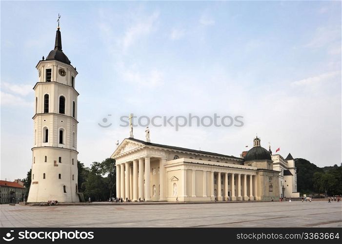 Cathedral Square in Vilnius. Lithuania