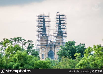 cathedral under construction