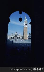 Cathedral viewed from an archway, St. Mark&acute;s Cathedral, St. Mark&acute;s Square, Venice, Veneto, Italy