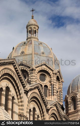 Cathedrale de la Major de Marseille, France. Detail of exterior