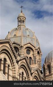 Cathedrale de la Major de Marseille, France. Detail of exterior