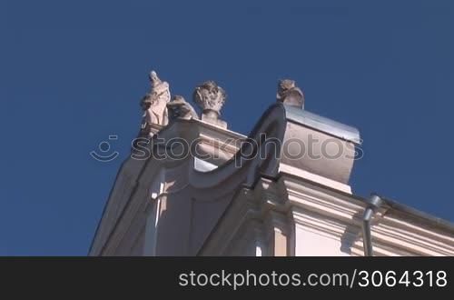 Catholic church with sculptures